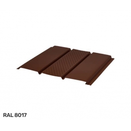 Софит с центральной перфорацией AquaSystem / Аквасистем, сталь Matt Pural 0.5 мм, 2400 x 303 мм