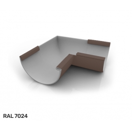 Угол внутренний 90° геометрический D125 водосточной системы Рупласт / Ruplast