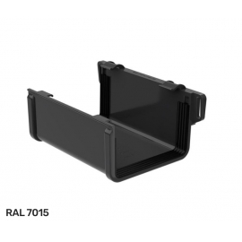 Соединитель желоба Галеко ПВХ / Galeco PVC2 D124 мм