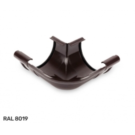 Угол желоба наружный Galeco ПВХ 90° D 152 мм