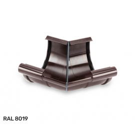 Угол желоба регулируемый наружный Galeco ПВХ 90-150° D 152 (130) мм