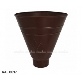 Воронка водосборная круглая D100 водосточной системы Aquasystem / Аквасистем Matt Pural