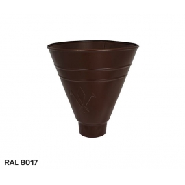 Воронка водосточная круглая водосточной системы Aquasystem / Аквасистем Pural Matt D 90 мм