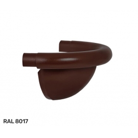 Заглушка универсальная полукруглая D150 водосточной системы Aquasystem / Аквасистем Matt Pural