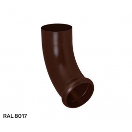 Отвод трубы декорированный D100 водосточной системы Aquasystem / Аквасистем Matt Pura