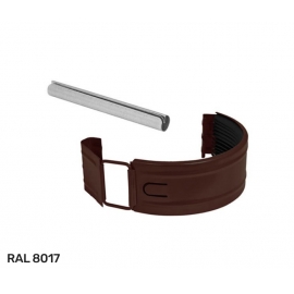 Соединитель желоба в комплекте D150 водосточной системы Aquasystem / Аквасистем Matt Pural