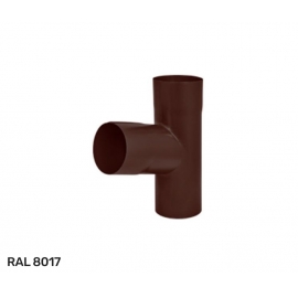 Тройник водосточной системы Aquasystem / Аквасистем Pural Matt D 90 мм