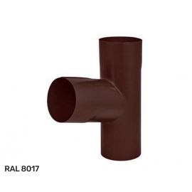 Тройник трубы D100 водосточной системы Aquasystem / Аквасистем Matt Pural