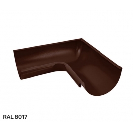 Угол желоба внутренний водосточной системы Aquasystem / Аквасистем Pural Matt 90 град. D 125 мм