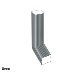 Труба водосточная 86мм с коленом водосточной системы Металл Профиль Бюджет 1м Zn