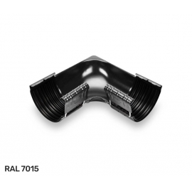 Угол желоба внутренний Галеко Сталь / Galeco Stal, 90°, D124 мм