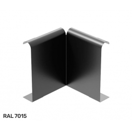 Угол желоба внутренний к лицевой планке желоба Галеко / Galeco Hidden D 125 мм