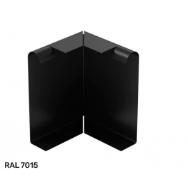 Угол наружный к лицевой планке желоба Галеко / Galeco Hidden D 125 мм