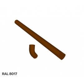 Труба D216 мм водосточной системы Исток промышленная, 1250 мм + отлив 1.0 мм